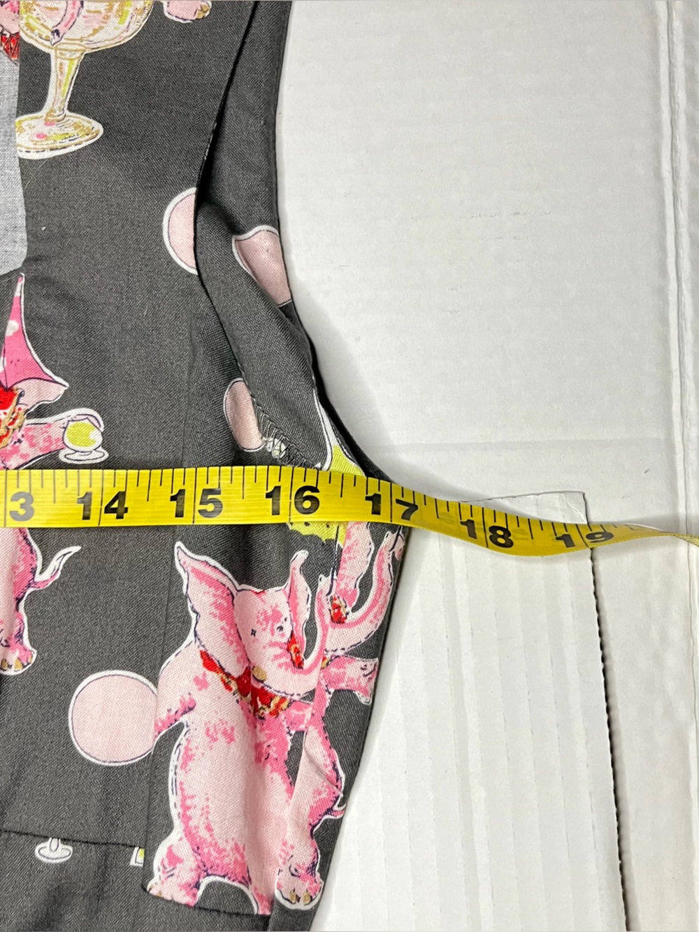 Bernie Dexter Sugar Doll Elephant Print Fit & Flare Dress - Picture 7 of 10